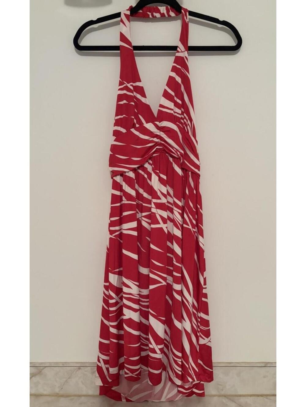 Vintage Y2K Janette U.S.A Abstract Print Halter Dress Size Large New With Tags